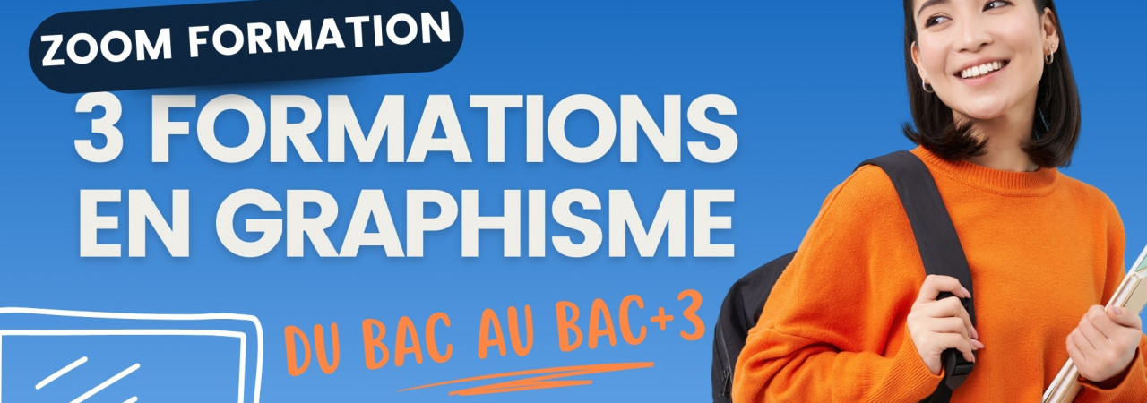 On te présente 3 formations en graphisme à faire dans notre école partenaire. Prépare-toi à réussir dans ce secteur plébicité grâce à ces formations de qualité, de niveau bac à bac +3.